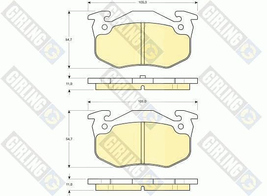 Brake Pad Set, disc brake (6113053)