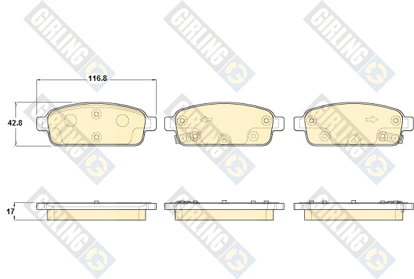 Brake Pad Set, disc brake (6119272)