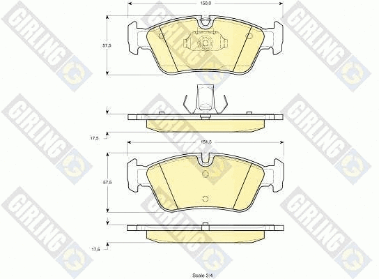 Brake Pad Set, disc brake (6113482)