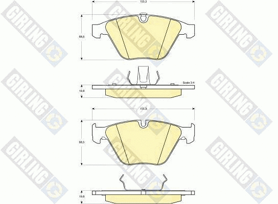 Brake Pad Set, disc brake (6114982)
