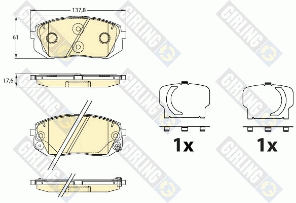 Brake Pad Set, disc brake (6136426)