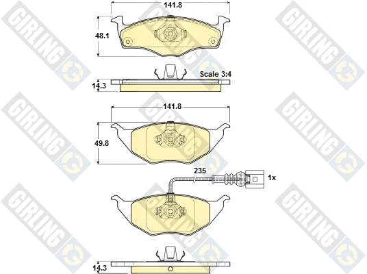 Brake Pad Set, disc brake (6114745)