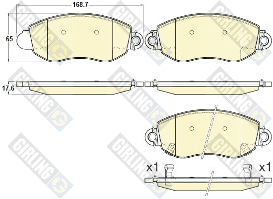 Brake Pad Set, disc brake (6120063)