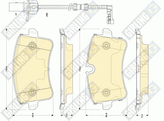 Brake Pad Set, disc brake (6118671)