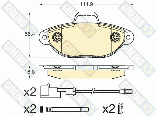 Brake Pad Set, disc brake (6120411)