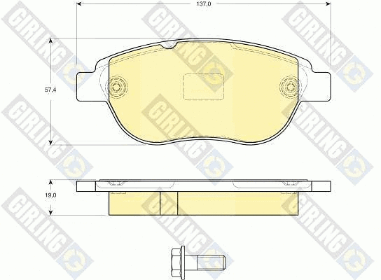 Brake Pad Set, disc brake (6116244)