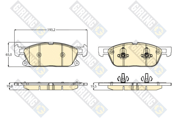 Brake Pad Set, disc brake (6121672)