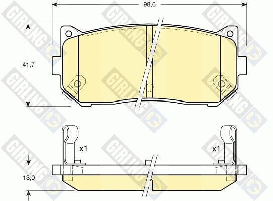 Brake Pad Set, disc brake (6132039)
