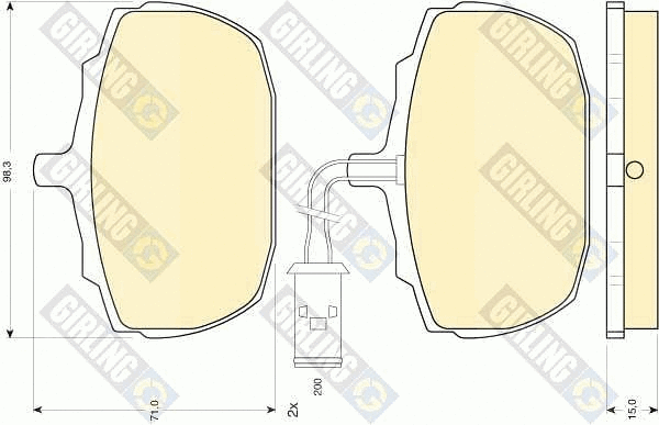 Brake Pad Set, disc brake (6107716)
