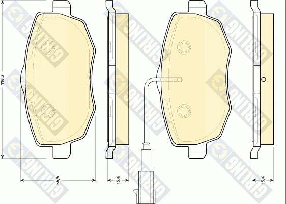 Brake Pad Set, disc brake (6117071)