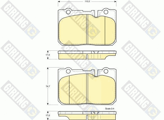 Brake Pad Set, disc brake (6132269)