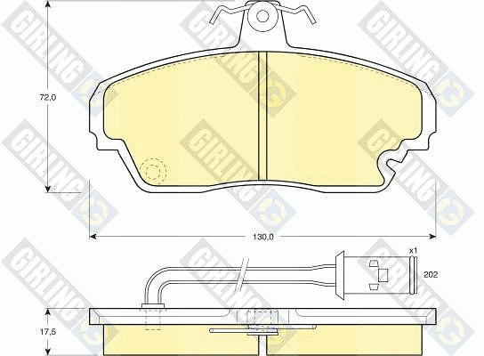 Brake Pad Set, disc brake (6108511)