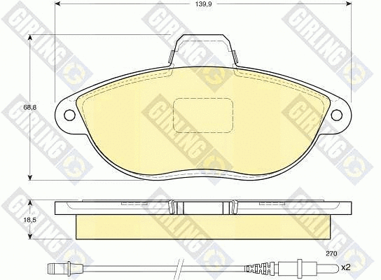 Brake Pad Set, disc brake (6112163)