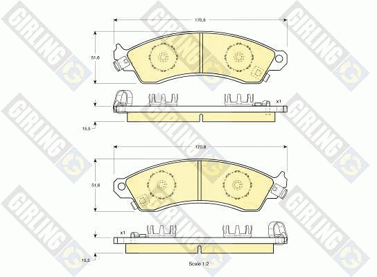 Brake Pad Set, disc brake (6112269)