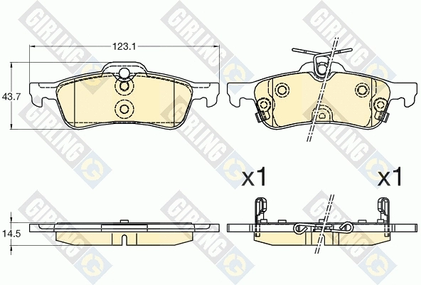 Brake Pad Set, disc brake (6135882)