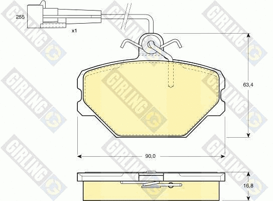 Brake Pad Set, disc brake (6108331)