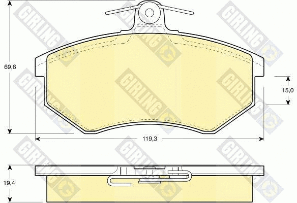 Brake Pad Set, disc brake (6108261)