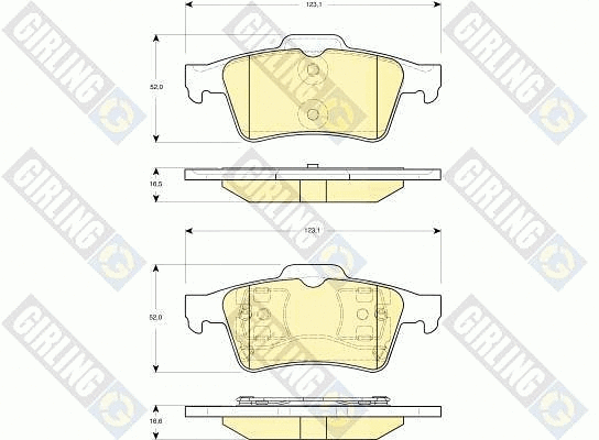Brake Pad Set, disc brake (6132922)