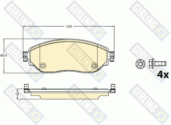 Brake Pad Set, disc brake (6120961)