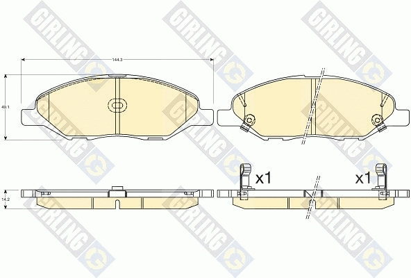 Brake Pad Set, disc brake (6135776)