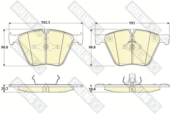 Brake Pad Set, disc brake (6119642)