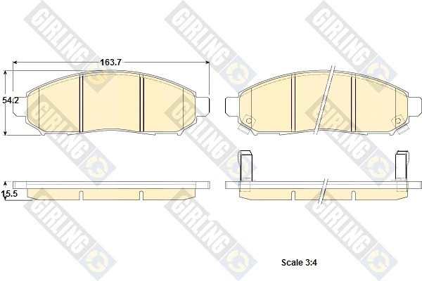 Brake Pad Set, disc brake (6135209)