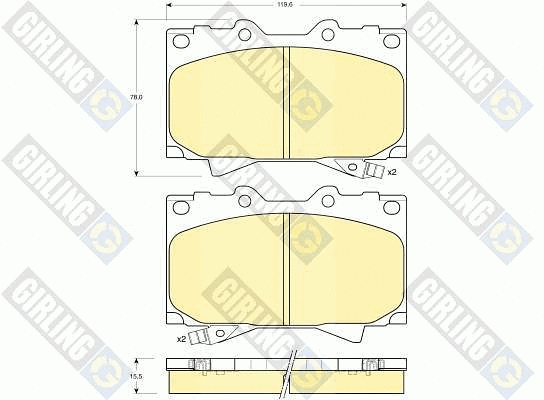 Brake Pad Set, disc brake (6131979)