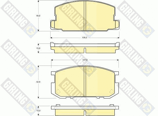 Brake Pad Set, disc brake (6109549)
