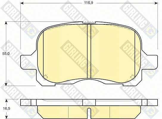 Brake Pad Set, disc brake (6132041)
