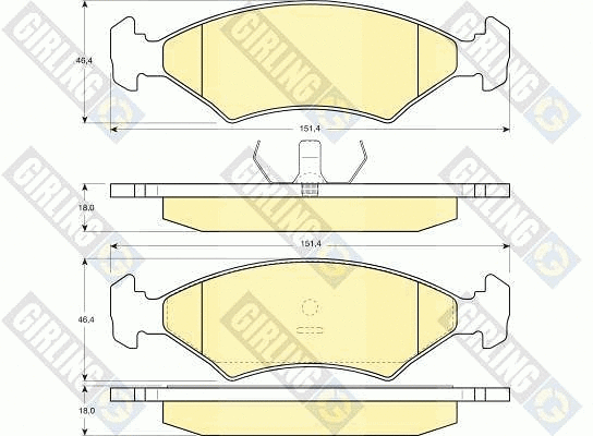 Brake Pad Set, disc brake (6102552)