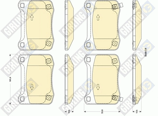 Brake Pad Set, disc brake (6135049)