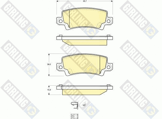 Brake Pad Set, disc brake (6132891)