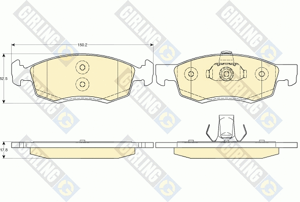 Brake Pad Set, disc brake (6117492)