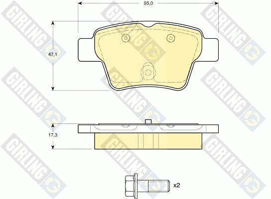 Brake Pad Set, disc brake (6116204)