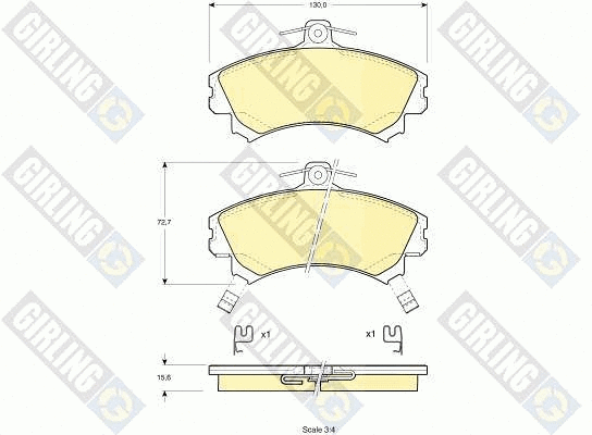 Brake Pad Set, disc brake (6113171)