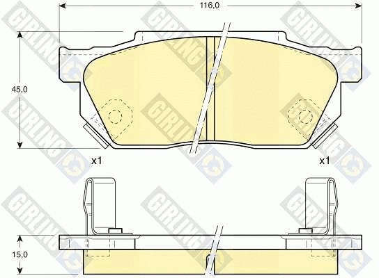 Brake Pad Set, disc brake (6103259)