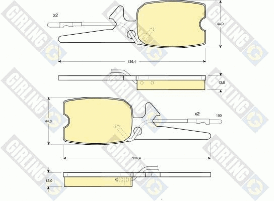 Brake Pad Set, disc brake (6101289)