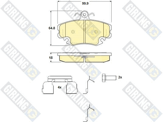 Brake Pad Set, disc brake (6116341)