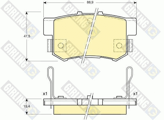 Brake Pad Set, disc brake (6131919)