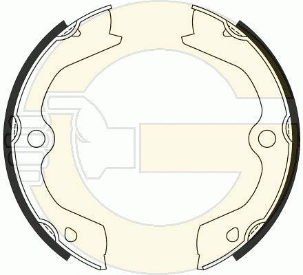 Brake Shoe Set, parking brake