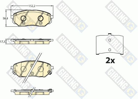 Brake Pad Set, disc brake (6136386)