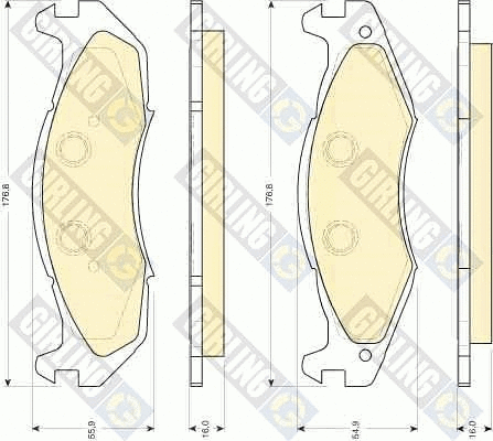 Brake Pad Set, disc brake (6112075)