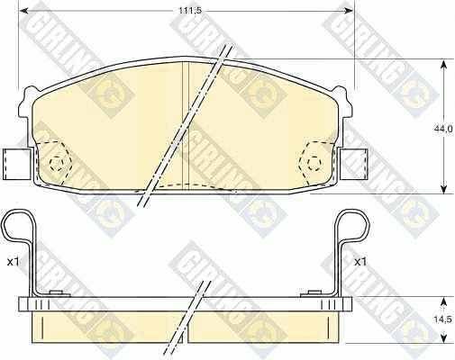 Brake Pad Set, disc brake (6110209)
