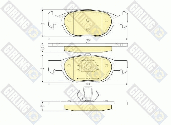 Brake Pad Set, disc brake (6113392)
