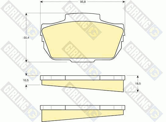 Brake Pad Set, disc brake (6103376)