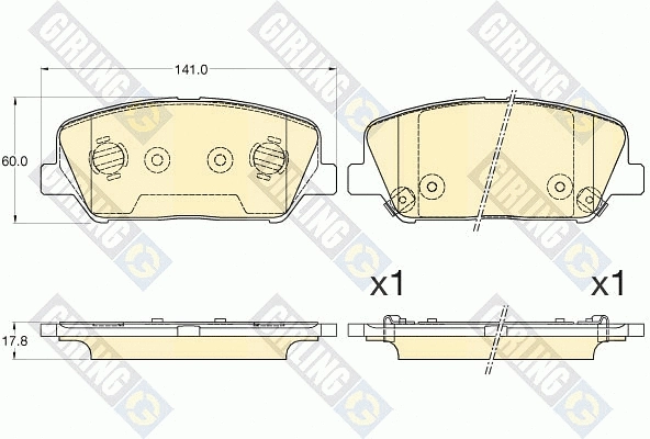 Brake Pad Set, disc brake (6135826)