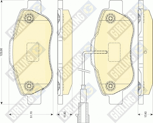 Brake Pad Set, disc brake (6117464)
