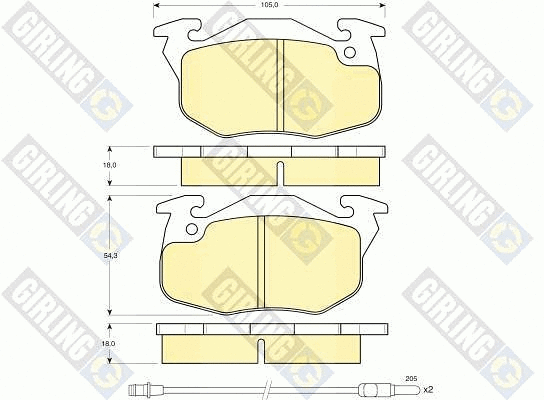 Brake Pad Set, disc brake (6103273)
