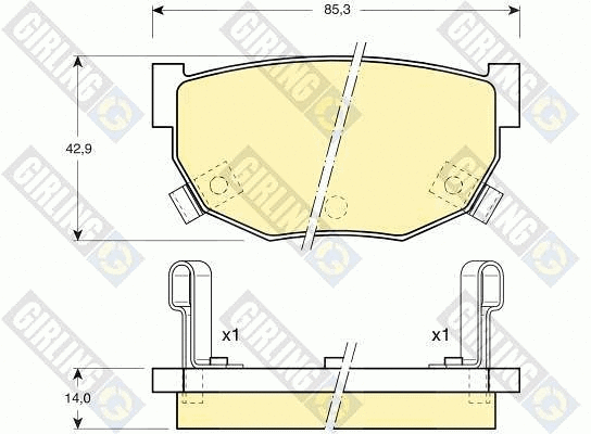 Brake Pad Set, disc brake (6103689)