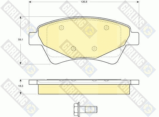 Brake Pad Set, disc brake (6115974)